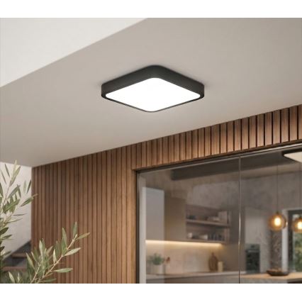 BRILAGI - Plafoniera da bagno ZENNA LED/18W/230V 28,5x28,5 cm IP44 nera