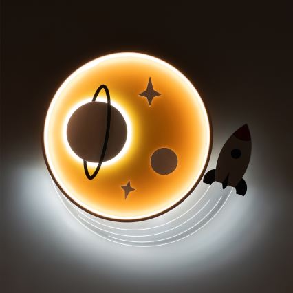 Brilagi - Plafoniera LED per bambini STARSHIP LED/64W/230V 3000/4500/6000K gialla