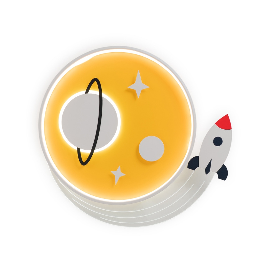 Brilagi - Plafoniera LED per bambini STARSHIP LED/64W/230V 3000/4500/6000K gialla