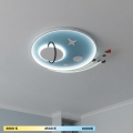 Brilagi -LED Plafoniera per bambini STARSHIP LED/64W/230V 3000/4500K blu