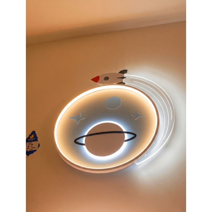 Brilagi -LED Plafoniera per bambini STARSHIP LED/64W/230V 3000/4500K blu