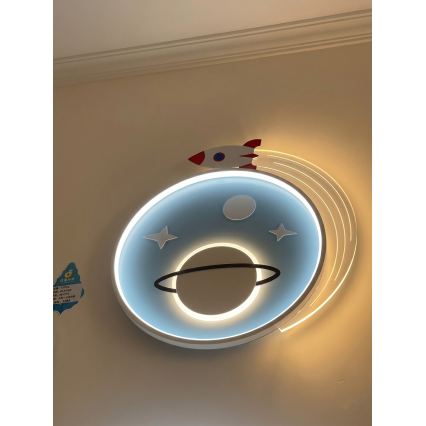 Brilagi -LED Plafoniera per bambini STARSHIP LED/64W/230V 3000/4500K blu