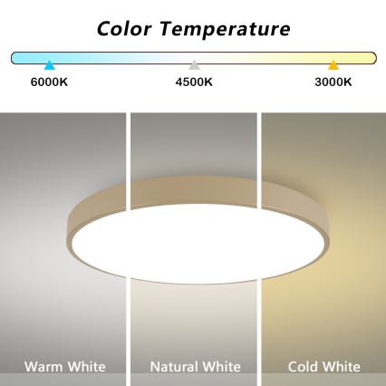 Brilagi - Plafoniera LED POOL LED/100W/230V 3000/4500/6000K Ø 80 cm beige