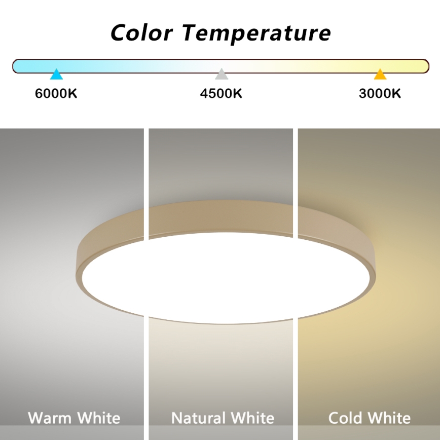 Brilagi - Plafoniera LED POOL LED/100W/230V 3000/4500/6000K Ø 80 cm beige