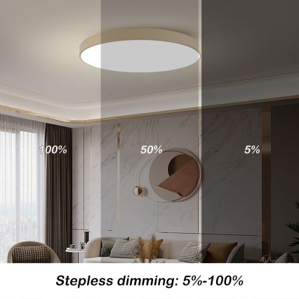 Brilagi - Plafoniera LED POOL LED/128W/230V 3000/4000/6000K Ø 100 cm beige
