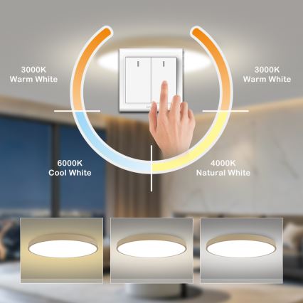 Brilagi - Plafoniera LED POOL LED/128W/230V 3000/4500/6000K Ø 100 cm beige