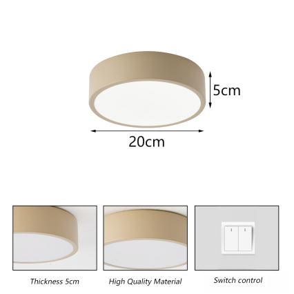 Brilagi - Plafoniera LED POOL LED/18W/230V 3000/4000/6000K Ø 20 cm beige