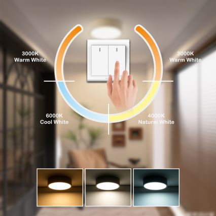 Brilagi - Plafoniera LED POOL LED/18W/230V 3000/4500/6000K Ø 20 cm beige