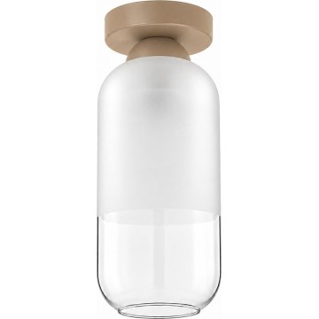 BRILAGI - LED Plafoniera RETRO GLASS 1xE27/60W/230V Ø 14 cm beige/bianco