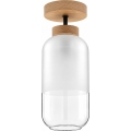 BRILAGI - LED Plafoniera RETRO GLASS 1xE27/60W/230V Ø 14 cm rovere/bianco