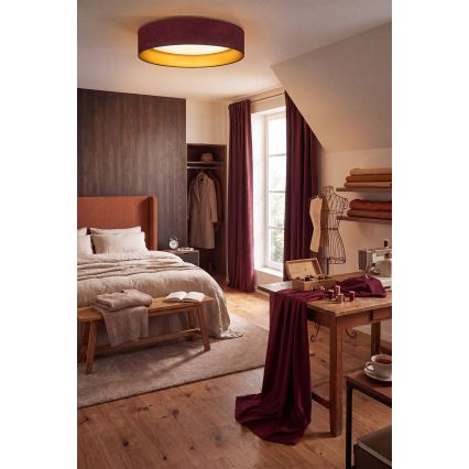 BRILAGI - Plafoniera LED VELVET SIMPLE LED/24W/230V 3000K Ø 45 cm bordeaux/oro