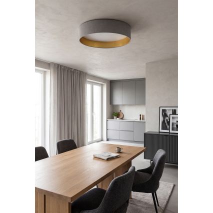 Brilagi - Plafoniera LED VELVET SIMPLE 24W/230V 3000K Ø 45 cm grigio/oro