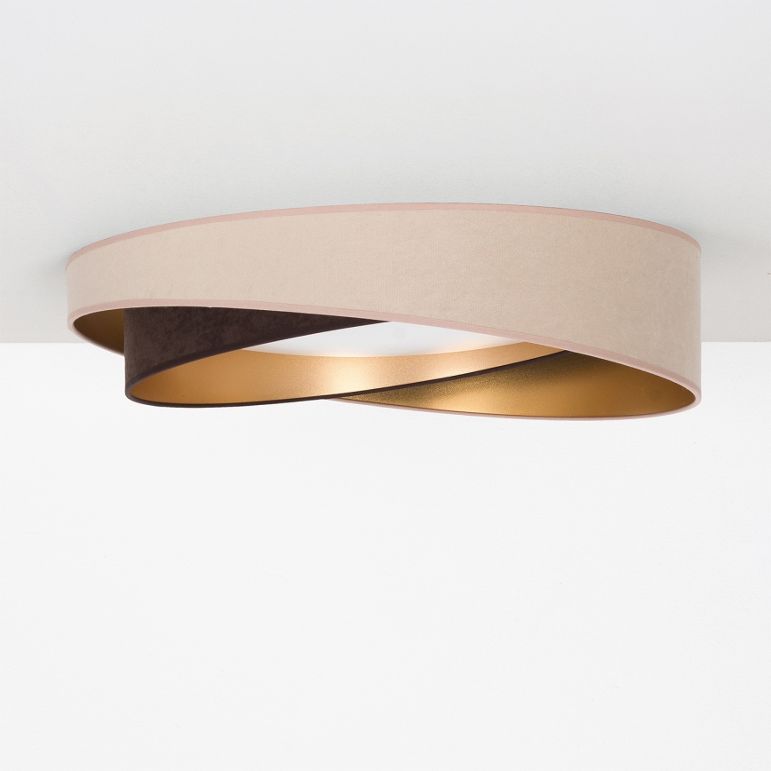 BRILAGI - Plafoniera LED VELVET TWIST LED/24W/230V 4000K Ø 55 cm beige/marrone/oro