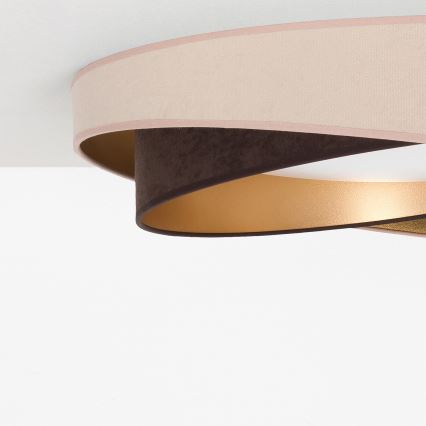 BRILAGI - Plafoniera LED VELVET TWIST LED/24W/230V 4000K Ø 55 cm beige/marrone/oro