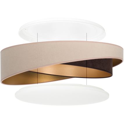 BRILAGI - Plafoniera LED VELVET TWIST LED/24W/230V 4000K Ø 55 cm beige/marrone/oro