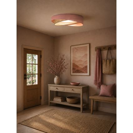 BRILAGI - plafoniera LED VELVET TWIST LED/24W/230V 4000K Ø 55 cm rosa/beige