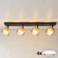 Brilagi - LED RGB+CCT Faretto dimmerabile AURA LUX 4xGX53/14W/230V 2700-6500K Wi-Fi Tuya nero/oro