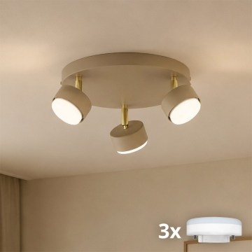 Brilagi - LED RGB+CCT faretto dimmerabile MONO 3xGX53/14W/230V 2700-6500K Wi-Fi Tuya beige/oro
