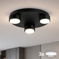 Brilagi - LED RGB+CCT plafoniera dimmerabile MONO 3xGX53/14W/230V 2700-6500K Wi-Fi Tuya Ø 30 cm nera