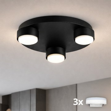 Brilagi - LED RGB+CCT plafoniera dimmerabile MONO 3xGX53/14W/230V 2700-6500K Wi-Fi Tuya Ø 30 cm nera
