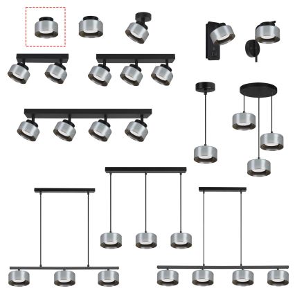 Brilagi - Faretto LED RGB+CCT dimmerabile AURA LUX 1xGX53/14W/230V 2700-6500K Wi-Fi Tuya nero/fumé
