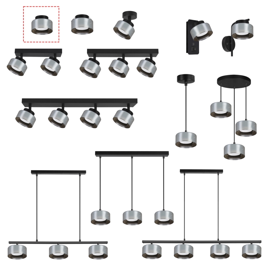 Brilagi - Faretto LED RGB+CCT dimmerabile AURA LUX 1xGX53/14W/230V 2700-6500K Wi-Fi Tuya nero/fumé