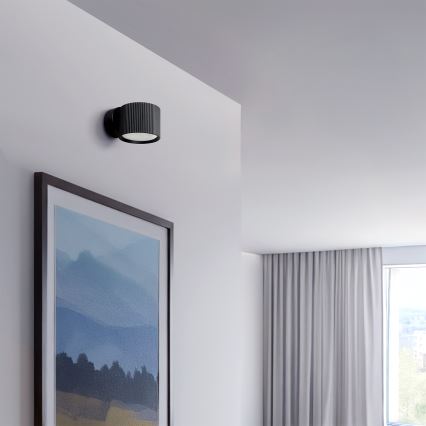 Brilagi - Faretto da parete LED RGB+CCT dimmerabile STRIPY 1xGX53/14W/230V 2700-6500K Wi-Fi Tuya nero