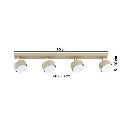 Brilagi - LED RGB+CCT Faretto dimmerabile MONO 4xGX53/14W/230V 2700-6500K Wi-Fi Tuya beige