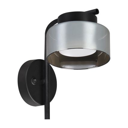Brilagi - Lampada da parete dimmerabile LED RGB+CCT AURA LUX 1xGX53/14W/230V 2700-6500K Wi-Fi Tuya nero/fumé