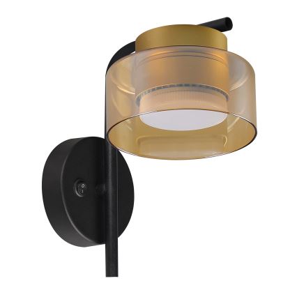 Brilagi - Lampada da parete dimmerabile LED RGB+CCT AURA LUX 1xGX53/14W/230V 2700-6500K Wi-Fi Tuya nero/oro