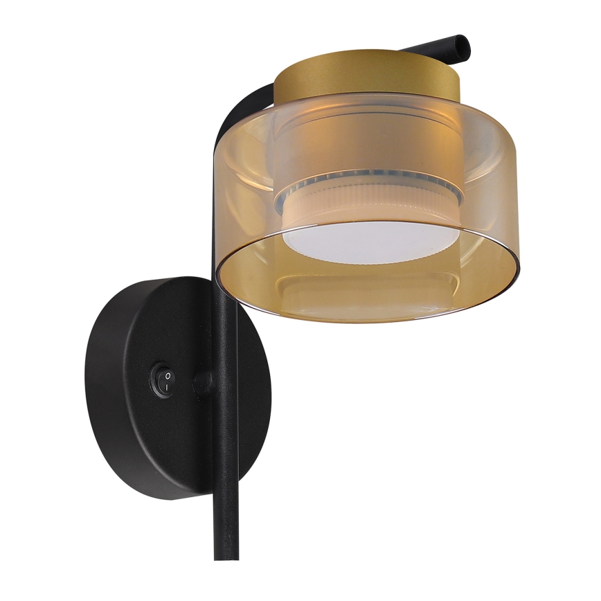 Brilagi - Lampada da parete dimmerabile LED RGB+CCT AURA LUX 1xGX53/14W/230V 2700-6500K Wi-Fi Tuya nero/oro