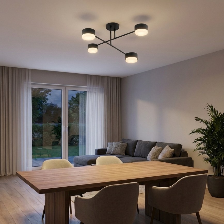 Brilagi - Plafoniera LED RGB+CCT dimmerabile MONO 4xGX53/14W/230V 2700-6500K Wi-Fi Tuya nera