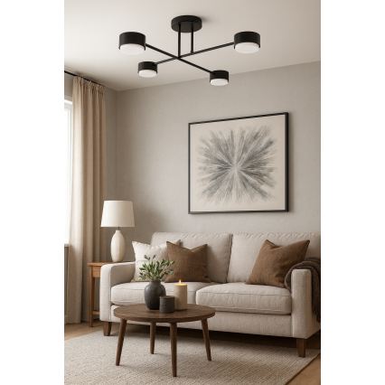 Brilagi - Plafoniera LED RGB+CCT dimmerabile MONO 4xGX53/14W/230V 2700-6500K Wi-Fi Tuya nera