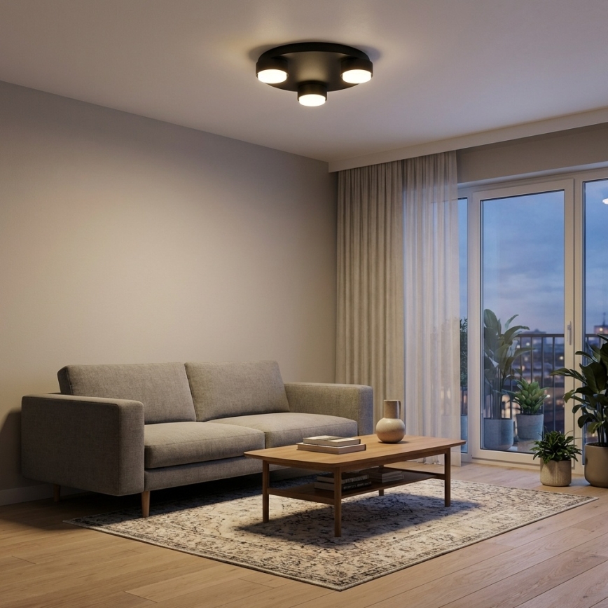 Brilagi - LED RGB+CCT plafoniera dimmerabile MONO 3xGX53/14W/230V 2700-6500K Wi-Fi Tuya Ø 30 cm nera