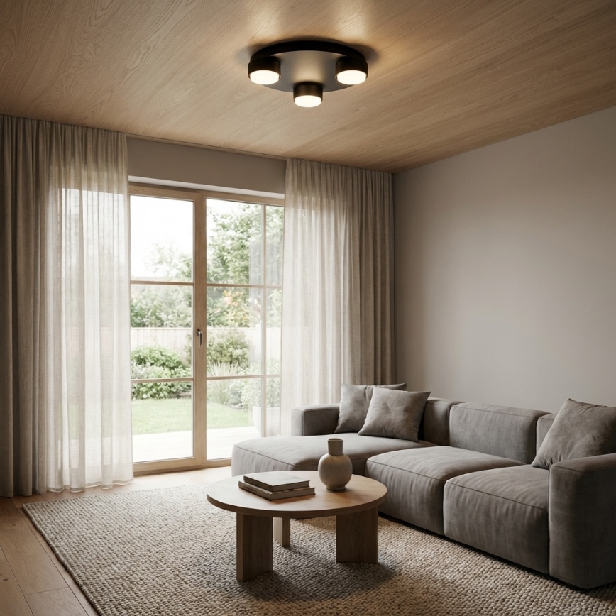 Brilagi - LED RGB+CCT plafoniera dimmerabile MONO 3xGX53/14W/230V 2700-6500K Wi-Fi Tuya Ø 30 cm nera
