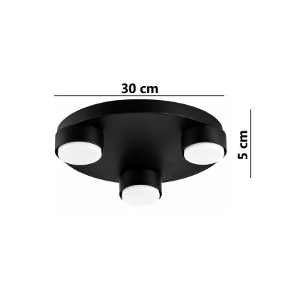 Brilagi - LED RGB+CCT plafoniera dimmerabile MONO 3xGX53/14W/230V 2700-6500K Wi-Fi Tuya Ø 30 cm nera