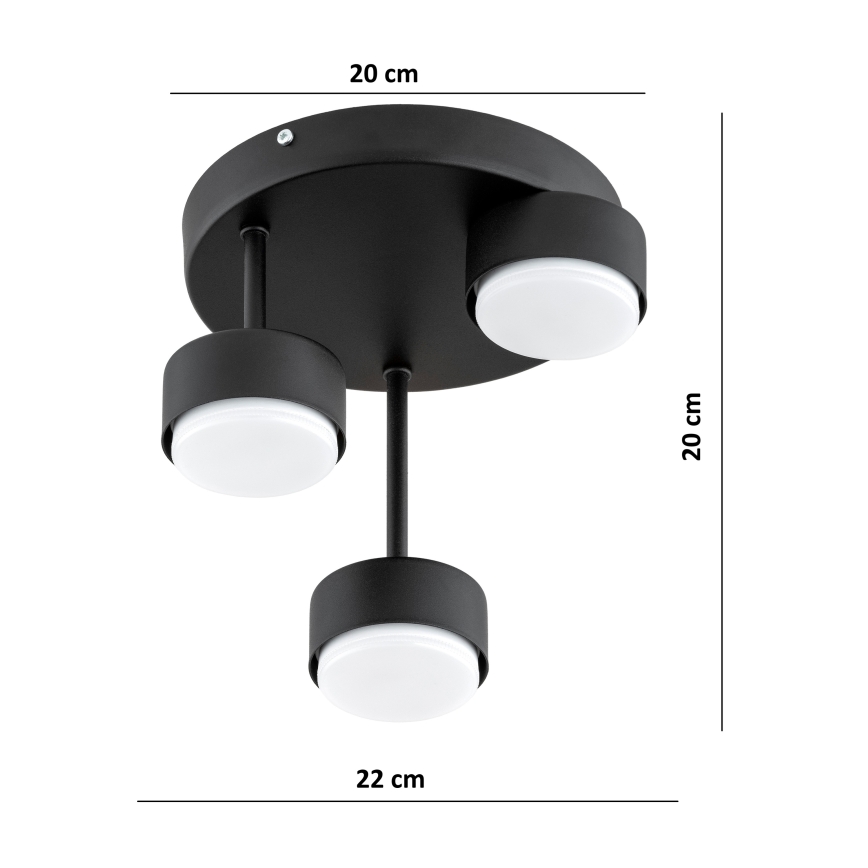 Brilagi - Plafoniera LED RGB+CCT dimmerabile a montaggio superficiale MONO 3xGX53/14W/230V 2700-6500K Wi-Fi Tuya nero