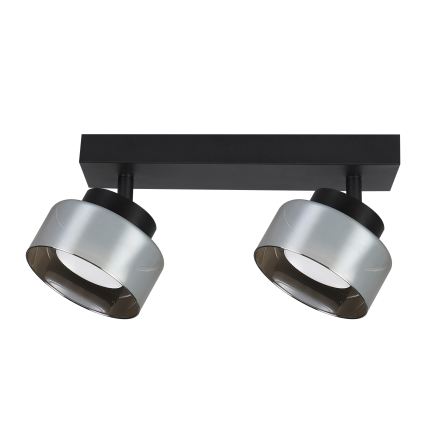 Brilagi - Faretto LED RGB+CCT dimmerabile AURA LUX 2xGX53/14W/230V 2700–6500K Wi-Fi Tuya nero/fumé