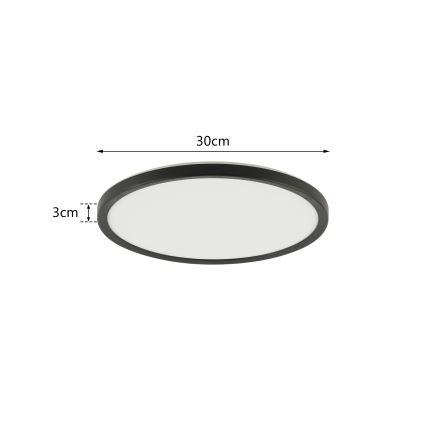 Brilagi - Plafoniera dimmerabile RGBW ULTRA SLIM LED/18W/230V 2700-6500K diametro 30 cm nero + telecomando