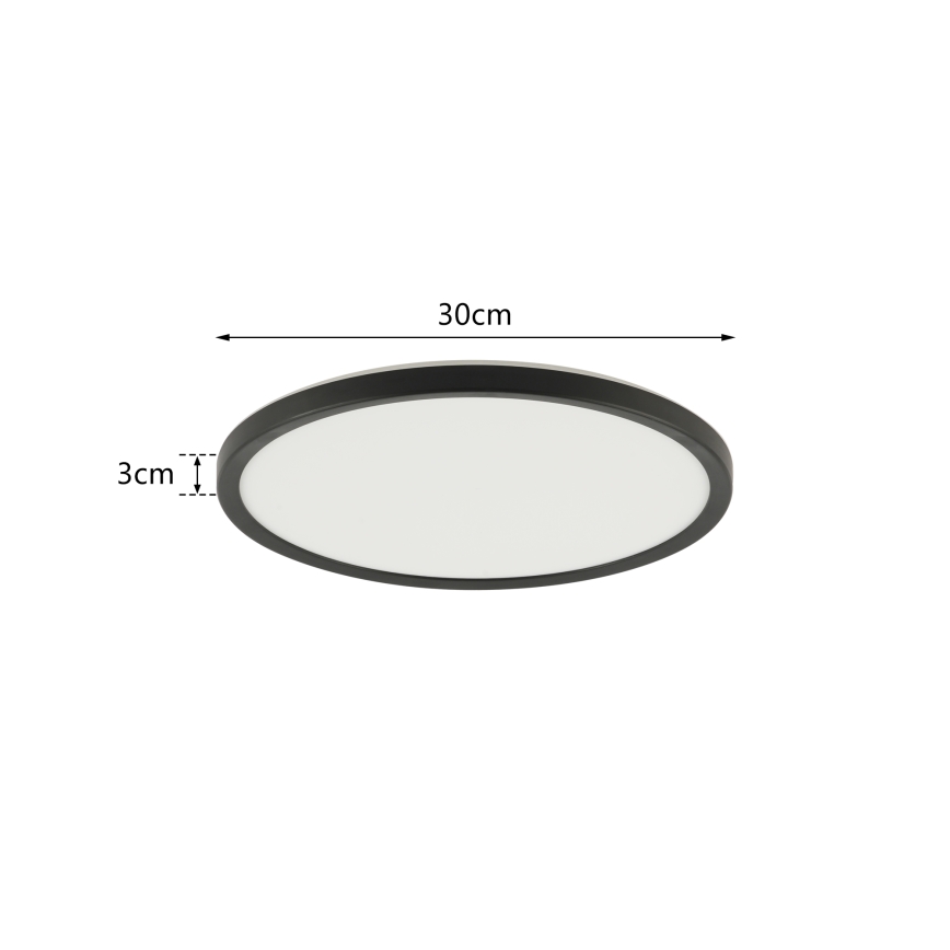 Brilagi - Plafoniera dimmerabile RGBW ULTRA SLIM LED/18W/230V 2700-6500K diametro 30 cm nero + telecomando