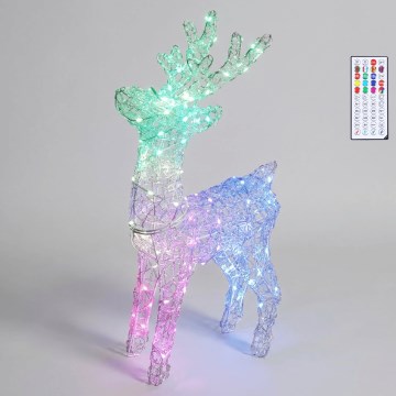 BRILAGI - LED RGBIC Dimmerabile decorazione natalizia per esterni LED/6W/230V 60 cm IP44 renna + telecomando