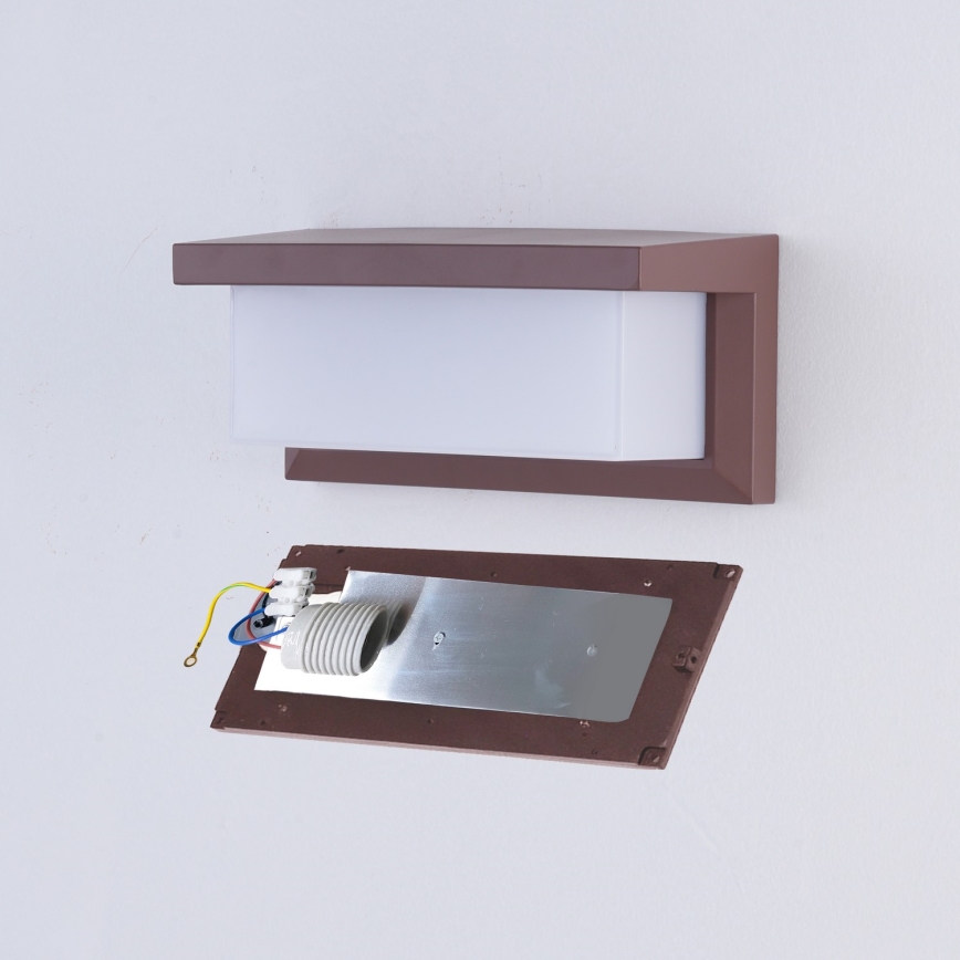 Brilagi - Applique da esterno LED RGBW dimmerabile BRICKY 1xE27/15W/230V 2700-6500K IP54 marrone