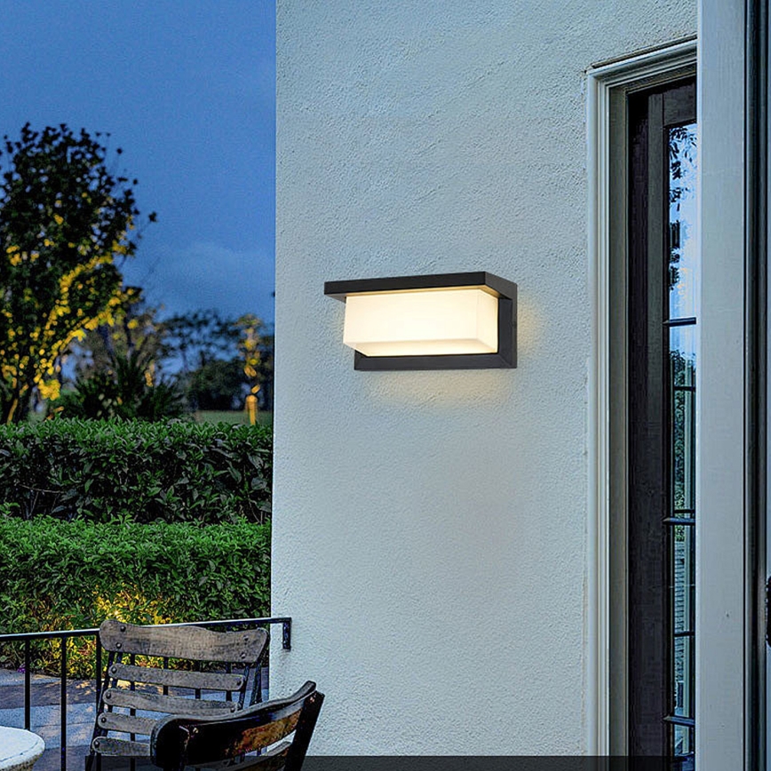 Brilagi - Lampada da parete per esterni LED RGBW dimmerabile BRICKY 1xE27/15W/230V 2700-6500K IP54 nera