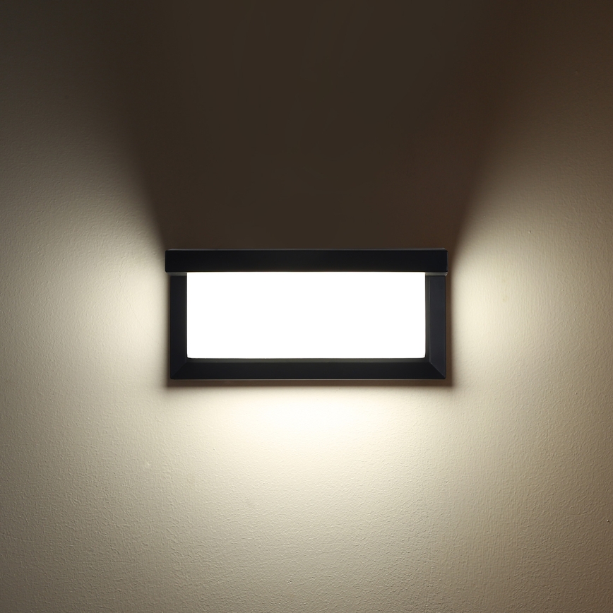 Brilagi - Lampada da parete per esterni LED RGBW dimmerabile BRICKY 1xE27/15W/230V 2700-6500K IP54 nera