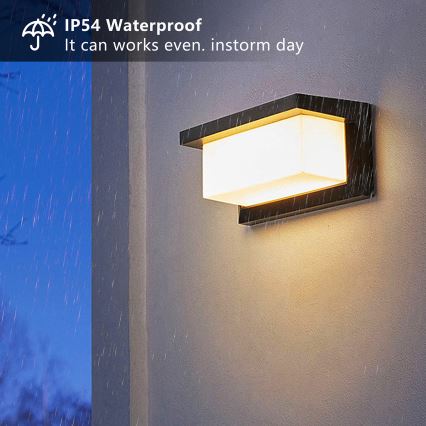 Brilagi - Lampada da parete per esterni LED RGBW dimmerabile BRICKY 1xE27/15W/230V 2700-6500K IP54 nera