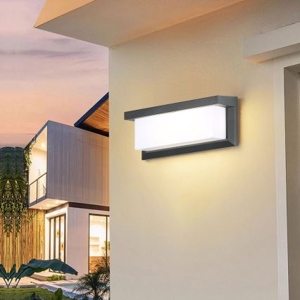 Brilagi - Lampada da parete per esterni LED RGBW dimmerabile BRICKY 1xE27/9W/230V 2700-6500K antracite IP54