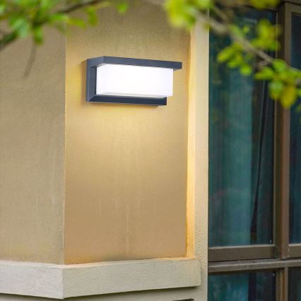Brilagi - Lampada da parete per esterni LED RGBW dimmerabile BRICKY 1xE27/9W/230V 2700-6500K antracite IP54