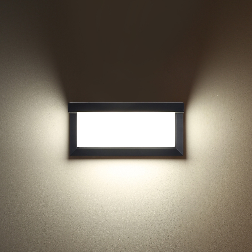 Brilagi - Lampada da parete per esterni LED RGBW dimmerabile BRICKY 1xE27/9W/230V 2700-6500K antracite IP54