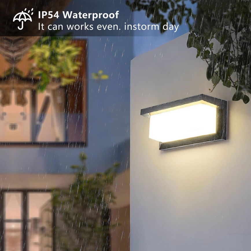 Brilagi - Lampada da parete per esterni LED RGBW dimmerabile BRICKY 1xE27/9W/230V 2700-6500K antracite IP54