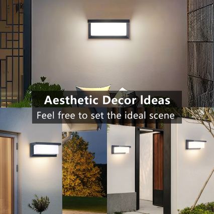 Brilagi - Lampada da parete per esterni LED RGBW dimmerabile BRICKY 1xE27/9W/230V 2700-6500K antracite IP54